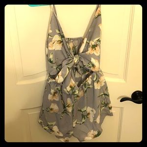 Adjustable Floral Romper